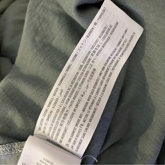 Abercrombie Garment Dyed Long Sleeve Tee Slate Small - Picture 3 of 7